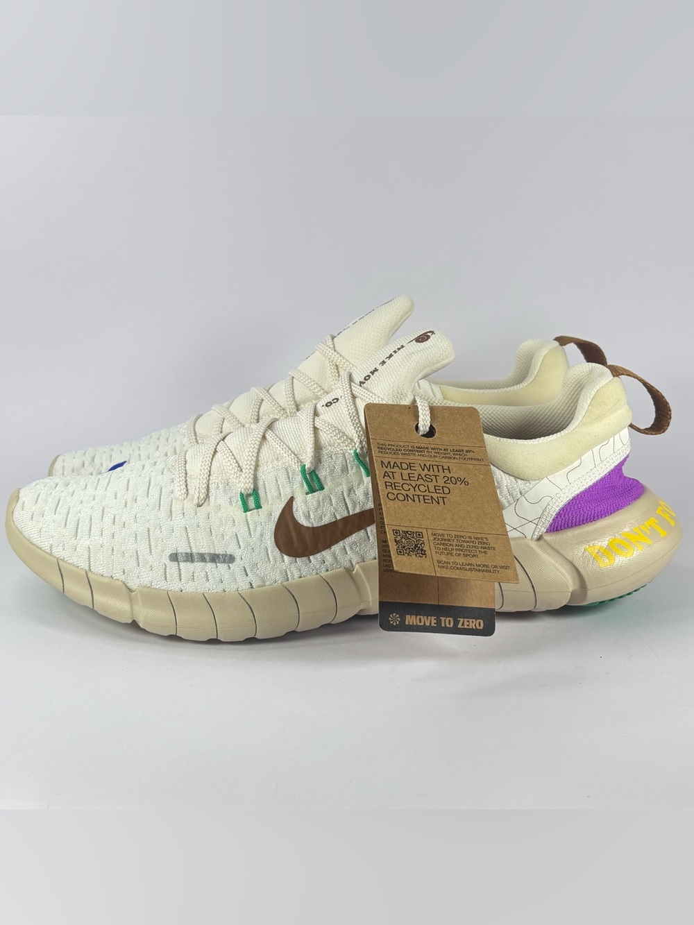 Nike Free Run 5.0 Men's Size 13 Sail Brown DZ3191-100 Running Shoes New